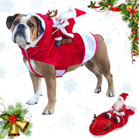 New Santa Dog Costume,Dog Christmas Costume,Dog Santa Claus Costume,Pet Christmas Clothes,Winter Hoodie Coat Clothes for Dog Pet Clothing Chihuahua Yorkshire Poodle