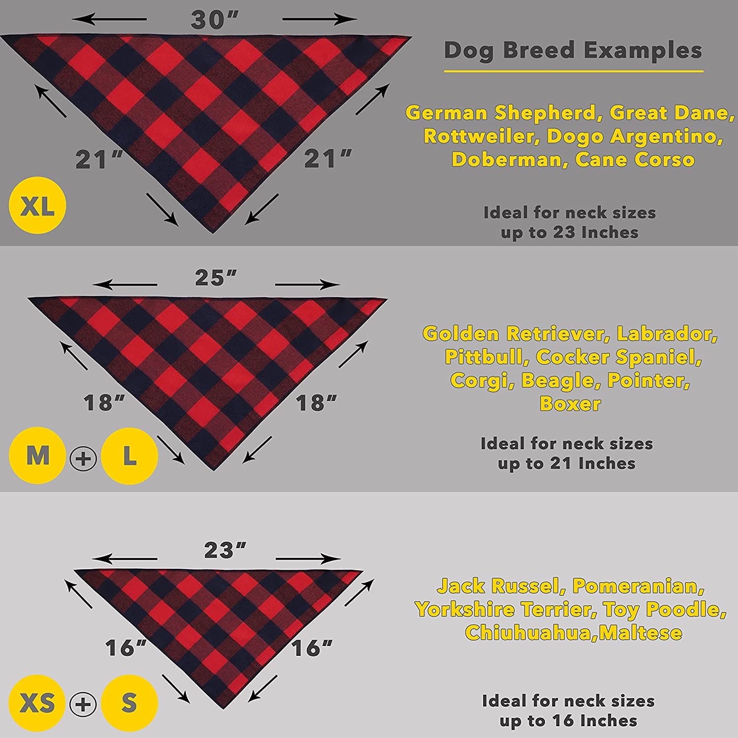 Dog Bandana 4 Pack - Dog Bandanas Boy, Girl, Premium Durable Soft Lightweight Fabric, Buffalo Plaid Scarf for Small Dogs, Cats Pets, Black and White, Red, Green, Blue, Small