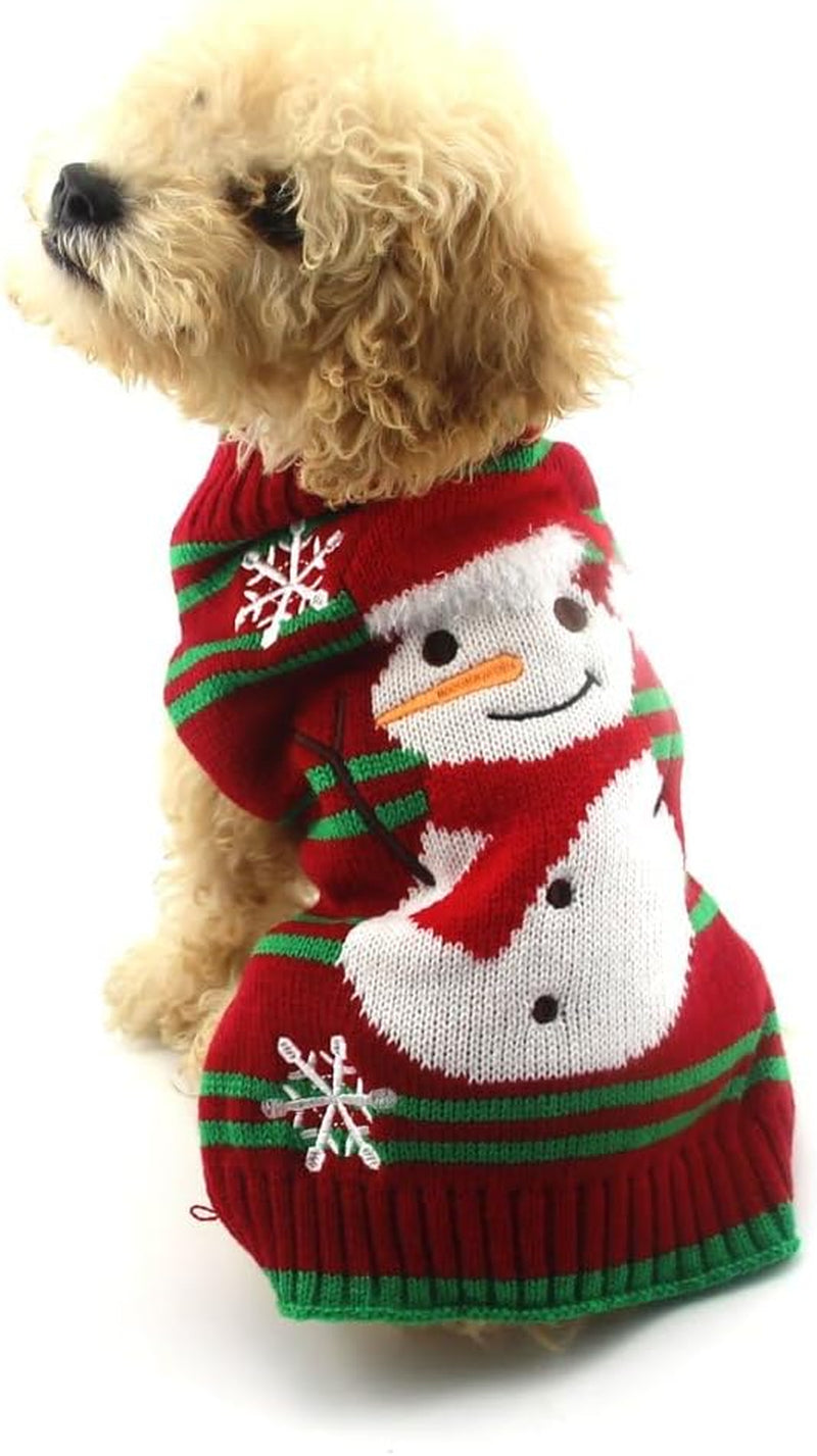 Dog Snowman Sweater - Xmas & New Year Dog Clothes for Small Dogs & Cats (Snowman, XL)