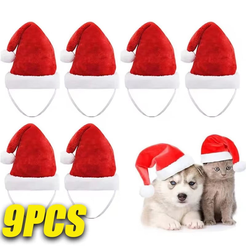 Christmas Pet Cat Dog Santa Hat Pet Costume Ornaments Christmas Party Pet Supplies Cosplay Hat Christmas Decoration