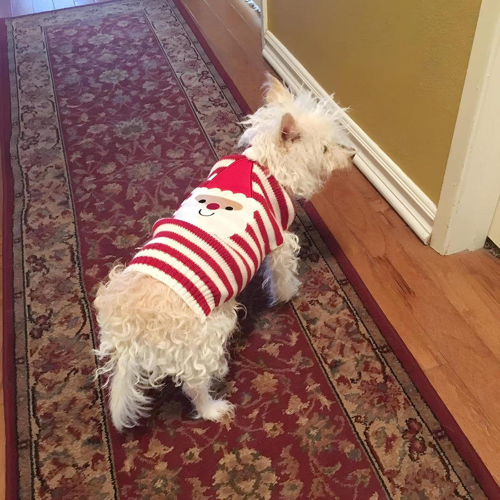 Santa Claus Pet Sweater Dog Sweaters Cold Weather Outfit for Small to Medium Sized Dogs and Cats for Christmas Day (Santa Claus, Small)
