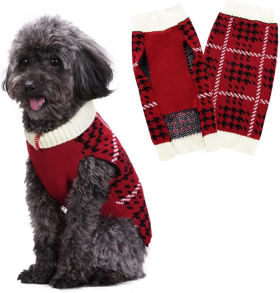 Christmas Sweater for Dogs, Knitwear Small Dog Christmas Sweater, Christmas Sweater for Cats Kitten Only, Red XS