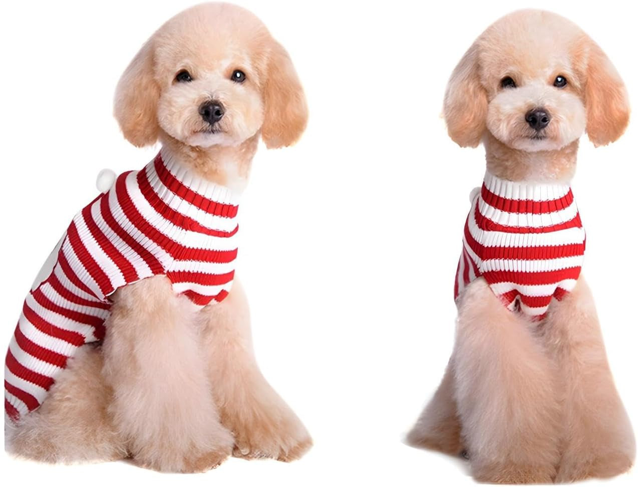 Santa Claus Pet Sweater Dog Sweaters Cold Weather Outfit for Small to Medium Sized Dogs and Cats for Christmas Day (Santa Claus, Small)