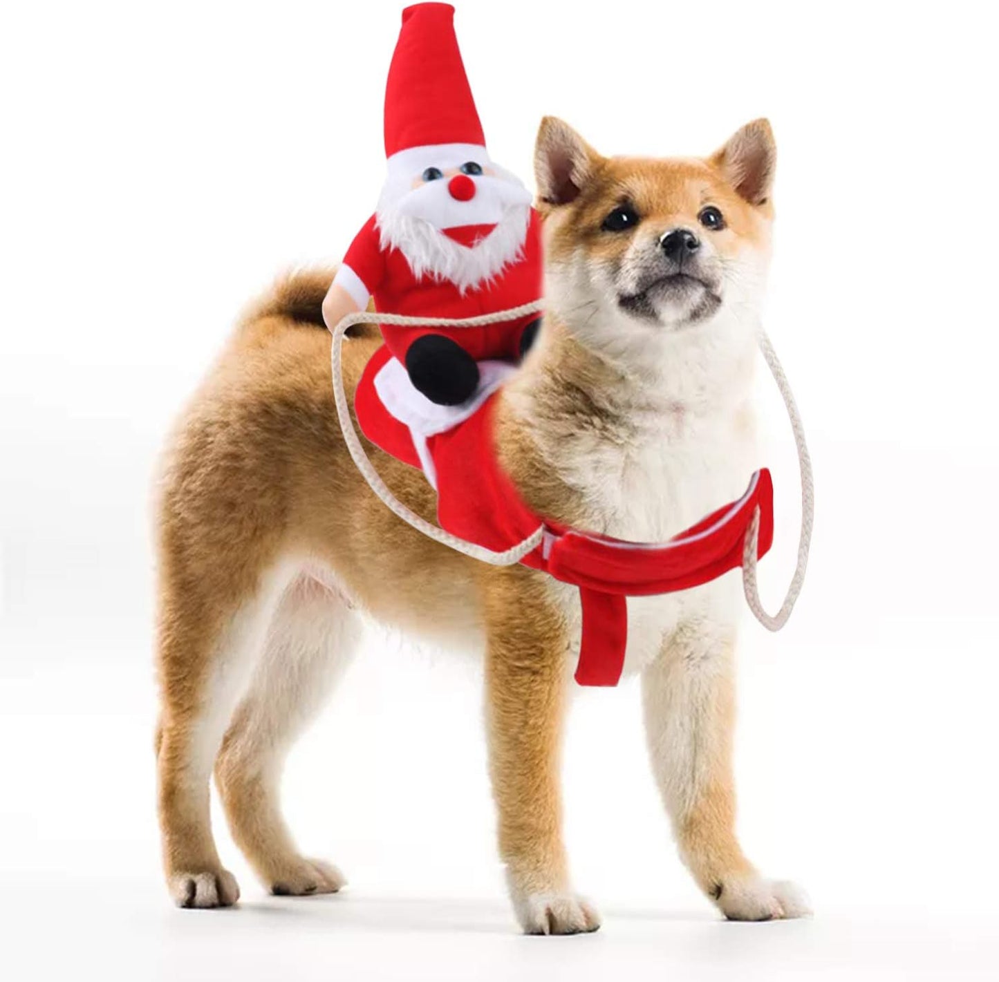 Clearance Christmas Dog Costume Funny Dog Christmas Santa Claus Costume Riding on Dog Pet Cat Christmas Holiday Outfit Pet Christmas Clothes Dressing up for Christmas Party (Xx-Large)