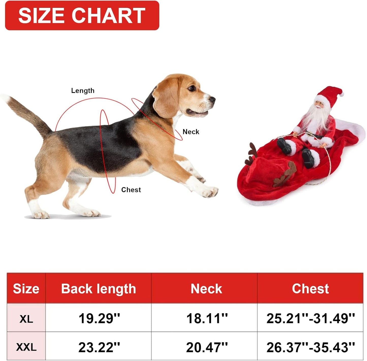 New Santa Dog Costume,Dog Christmas Costume,Dog Santa Claus Costume,Pet Christmas Clothes,Winter Hoodie Coat Clothes for Dog Pet Clothing Chihuahua Yorkshire Poodle