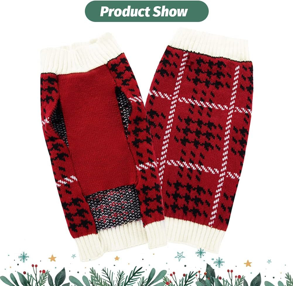 Christmas Sweater for Dogs, Knitwear Small Dog Christmas Sweater, Christmas Sweater for Cats Kitten Only, Red XS