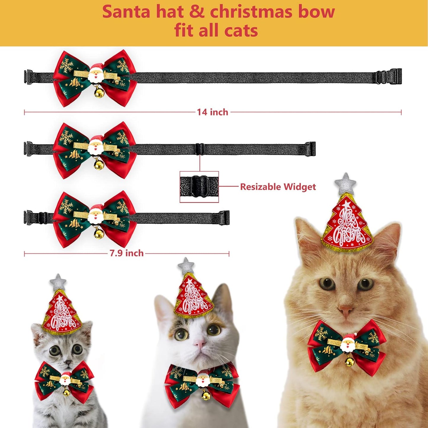 Christmas Cat Toys Stocking - 11 PCS Pet Cat Assorted Toys for Kitten with Cat Teaser, Crinkle Ball, Mice, Furry Ball and Bell Ball