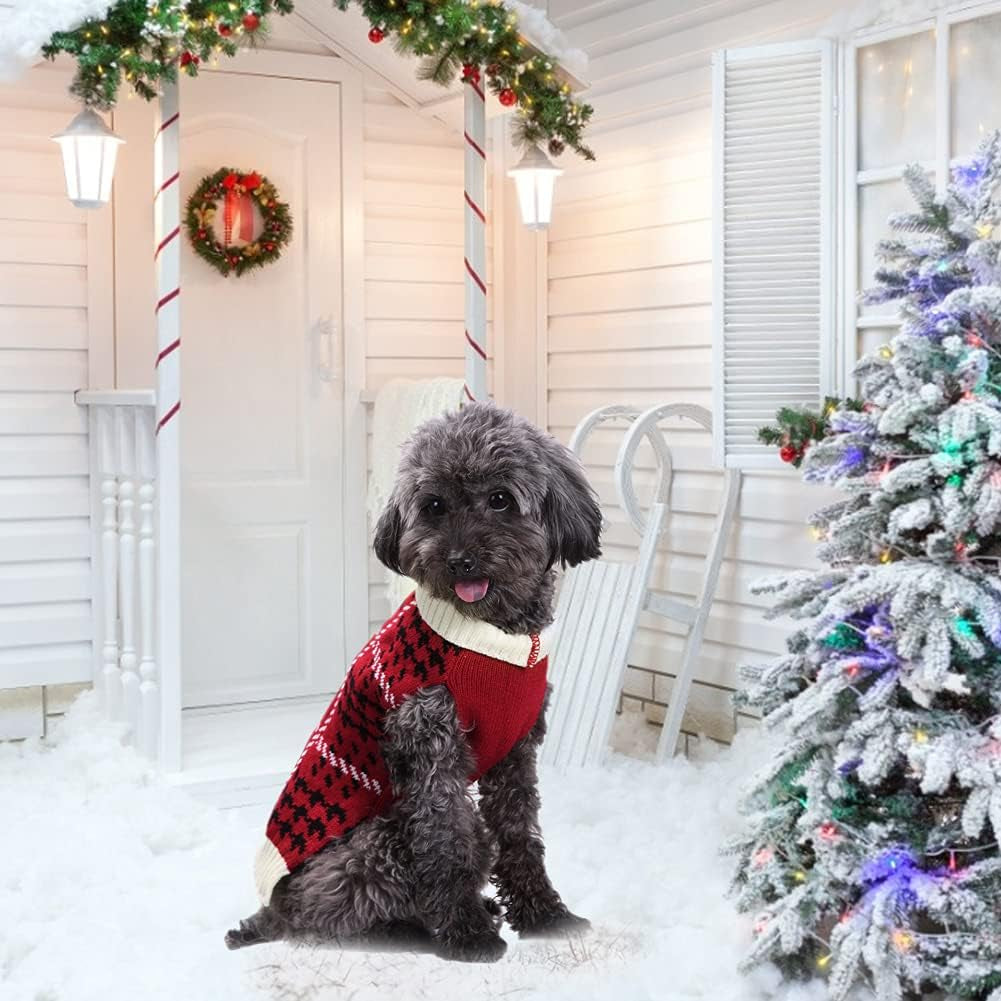 Christmas Sweater for Dogs, Knitwear Small Dog Christmas Sweater, Christmas Sweater for Cats Kitten Only, Red XS