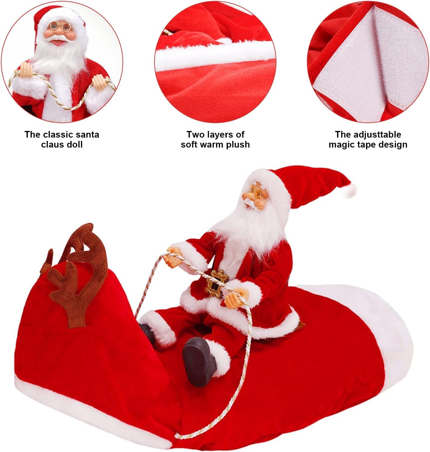 New Santa Dog Costume,Dog Christmas Costume,Dog Santa Claus Costume,Pet Christmas Clothes,Winter Hoodie Coat Clothes for Dog Pet Clothing Chihuahua Yorkshire Poodle